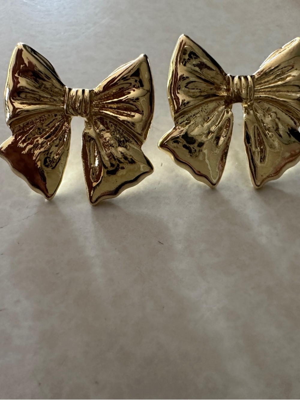 Gold Bow Statement Earrings